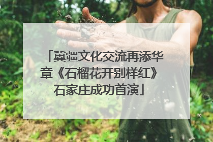 冀疆文化交流再添华章《石榴花开别样红》石家庄成功首演