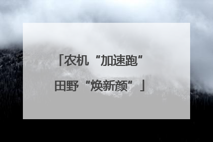 农机“加速跑” 田野“焕新颜”