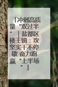 冲刺高质量“双过半”｜盐都区楼王镇：攻坚实干不停歇 奋力跑赢“上半场”