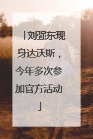刘强东现身达沃斯，今年多次参加官方活动