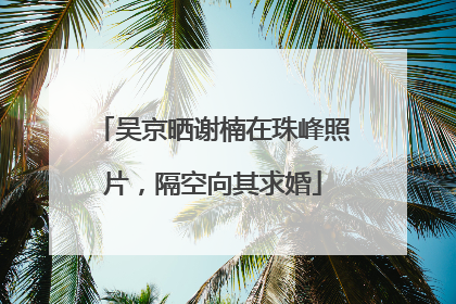 吴京晒谢楠在珠峰照片，隔空向其求婚