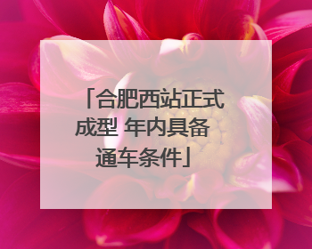 合肥西站正式成型 年内具备通车条件