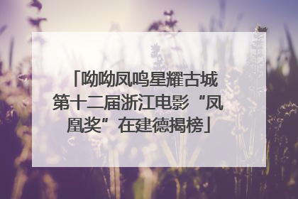 呦呦凤鸣星耀古城 第十二届浙江电影“凤凰奖”在建德揭榜