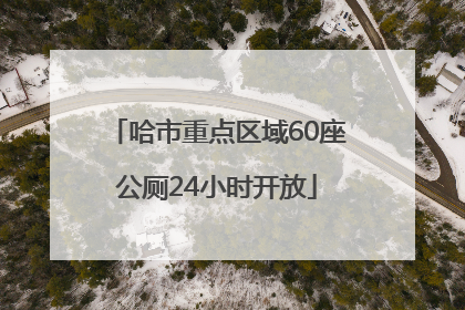 哈市重点区域60座公厕24小时开放