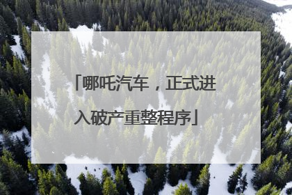 哪吒汽车，正式进入破产重整程序