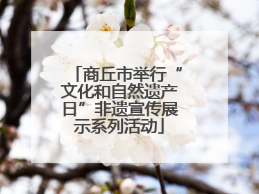 商丘市举行“文化和自然遗产日”非遗宣传展示系列活动
