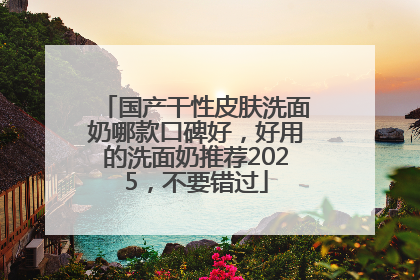 国产干性皮肤洗面奶哪款口碑好，好用的洗面奶推荐2025，不要错过
