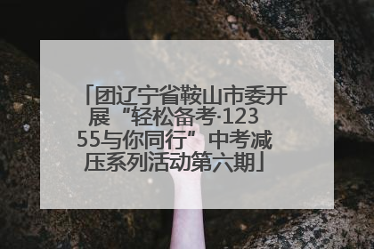 团辽宁省鞍山市委开展“轻松备考·12355与你同行”中考减压系列活动第六期