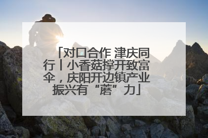 对口合作 津庆同行丨小香菇撑开致富伞，庆阳开边镇产业振兴有“蘑”力