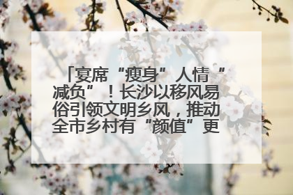宴席“瘦身”人情“减负”！长沙以移风易俗引领文明乡风，推动全市乡村有“颜值”更显“气质”