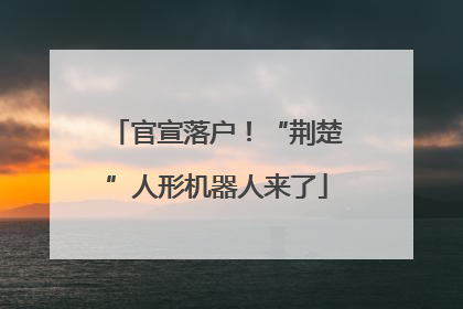 官宣落户！“荆楚”人形机器人来了