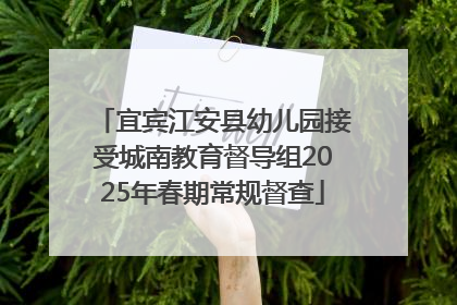宜宾江安县幼儿园接受城南教育督导组2025年春期常规督查