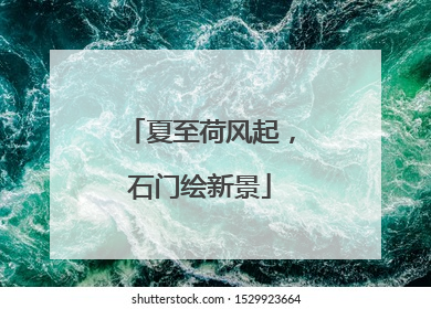 夏至荷风起，石门绘新景