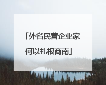 外省民营企业家何以扎根商南