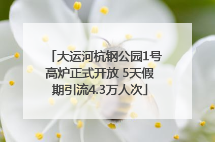 大运河杭钢公园1号高炉正式开放 5天假期引流4.3万人次