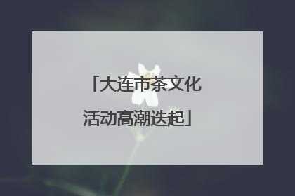 大连市茶文化活动高潮迭起