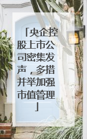 央企控股上市公司密集发声，多措并举加强市值管理