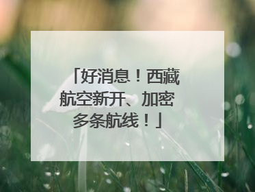 好消息！西藏航空新开、加密多条航线！