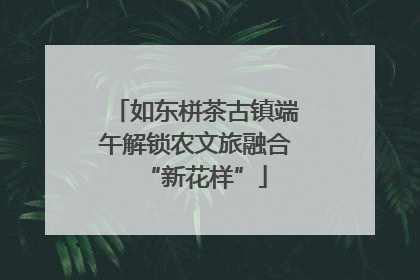 如东栟茶古镇端午解锁农文旅融合“新花样”