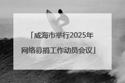 威海市举行2025年网络募捐工作动员会议