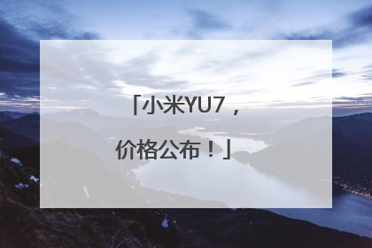 小米YU7，价格公布！