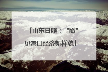 山东日照：“瞰”见港口经济新样貌