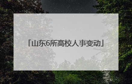 山东6所高校人事变动