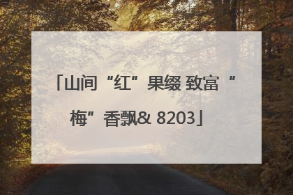 山间“红”果缀 致富“梅”香飘& 8203