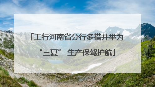 工行河南省分行多措并举为“三夏” 生产保驾护航