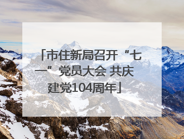 市住新局召开“七一”党员大会 共庆建党104周年
