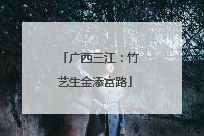 广西三江：竹艺生金添富路