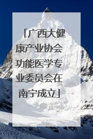 广西大健康产业协会功能医学专业委员会在南宁成立