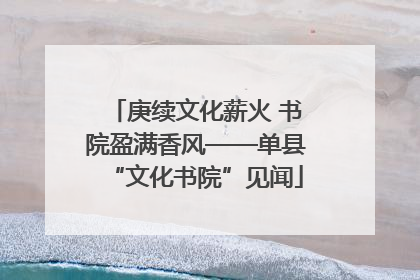 庚续文化薪火 书院盈满香风——单县“文化书院”见闻