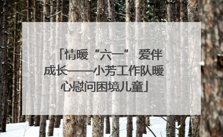 情暖“六一” 爱伴成长——小芳工作队暖心慰问困境儿童