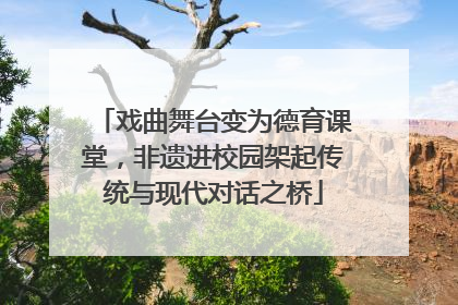 戏曲舞台变为德育课堂，非遗进校园架起传统与现代对话之桥