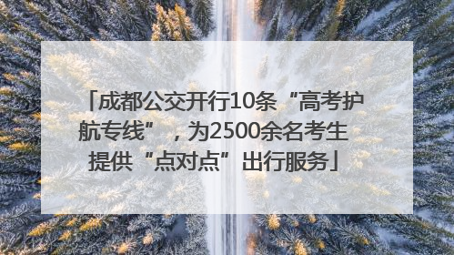 成都公交开行10条“高考护航专线”，为2500余名考生提供“点对点”出行服务