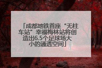 成都地铁首座“无柱车站”幸福梅林站将创造出6.5个足球场大小的通透空间