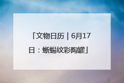 文物日历｜6月17日：蜥蜴纹彩陶罐