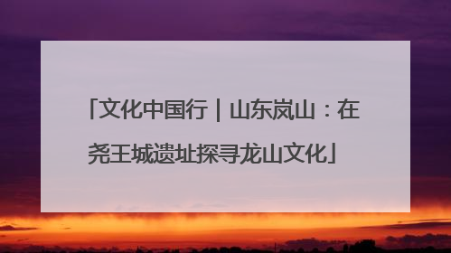 文化中国行｜山东岚山：在尧王城遗址探寻龙山文化