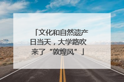 文化和自然遗产日当天，大学路吹来了“敦煌风”