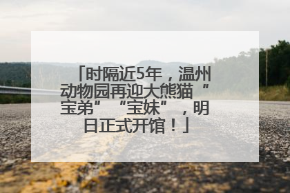 时隔近5年，温州动物园再迎大熊猫“宝弟”“宝妹”，明日正式开馆！