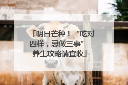 明日芒种！“吃对四样，忌做三事” 养生攻略请查收