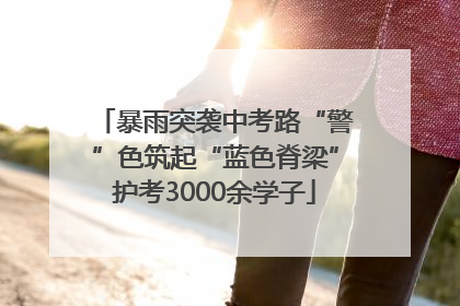 暴雨突袭中考路“警”色筑起“蓝色脊梁”护考3000余学子