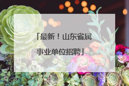 最新！山东省属事业单位招聘