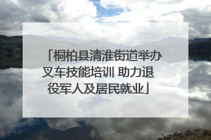 桐柏县清淮街道举办叉车技能培训 助力退役军人及居民就业