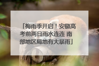 梅雨季开启！安徽高考前两日雨水连连 南部地区局地有大暴雨