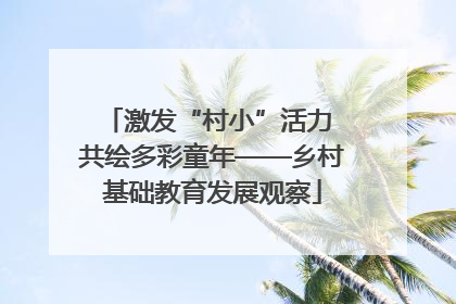 激发“村小”活力 共绘多彩童年——乡村基础教育发展观察