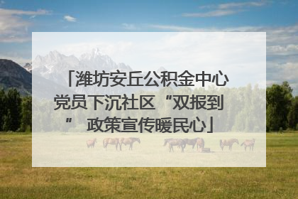 潍坊安丘公积金中心党员下沉社区“双报到” 政策宣传暖民心