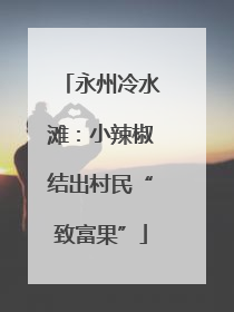 永州冷水滩：小辣椒结出村民“致富果”