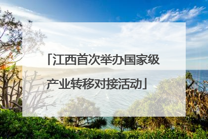 江西首次举办国家级产业转移对接活动